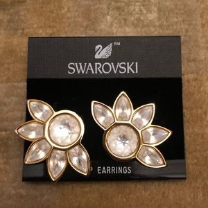 Swarovski Clip On Crystal Earings